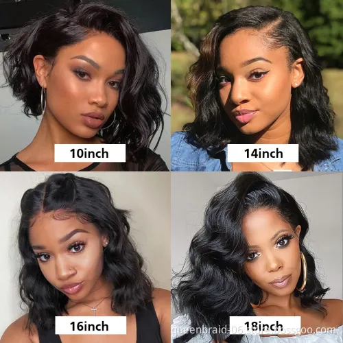 Body Wave Human Hair Lace Closure Wigs Brazilian Hair Lace Front Wig Pre Plucked with Baby Hair Short Wigs For Black Women